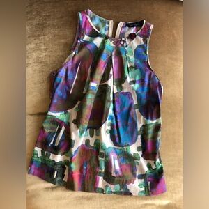 Piazza Sempione luxury designer Soft cotton sleeveless top shell blouse Floral